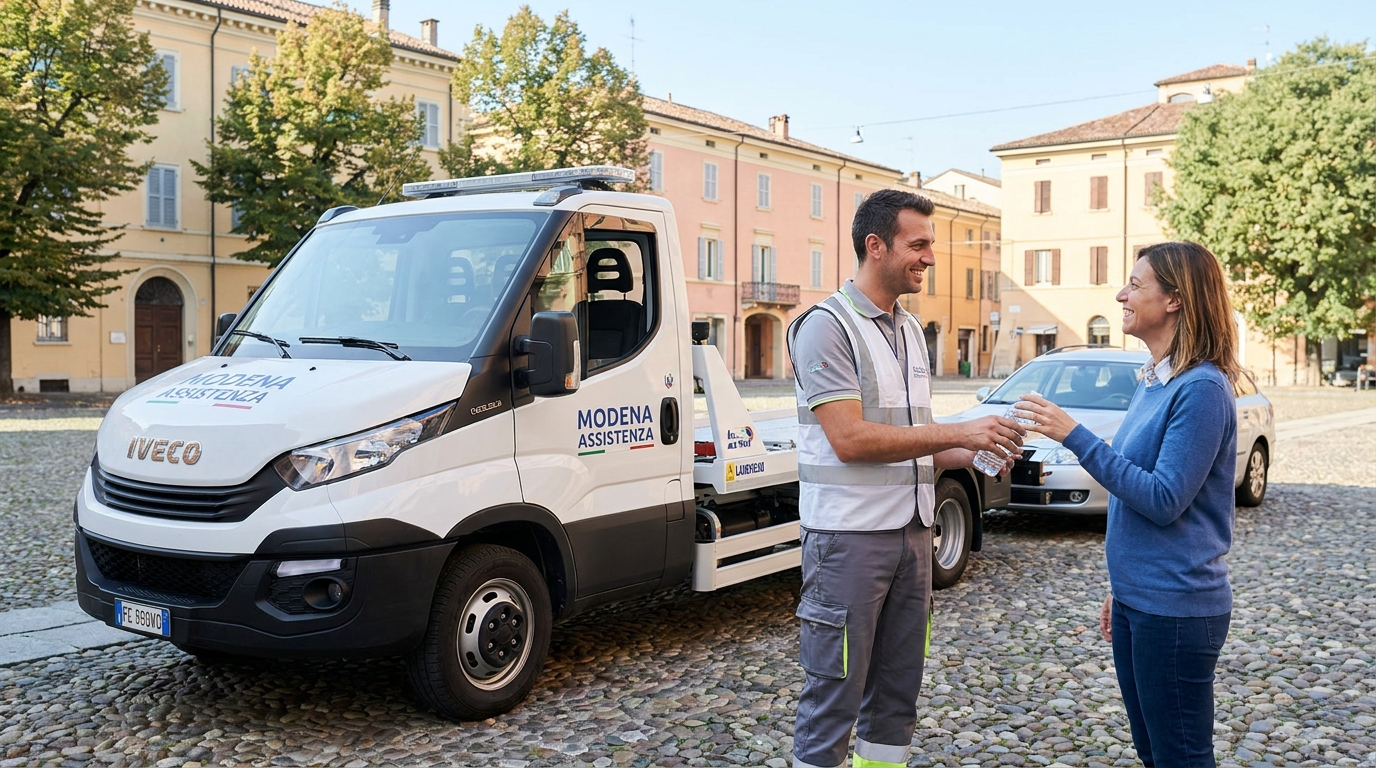 Carro attrezzi Modena Assistenza durante un intervento
